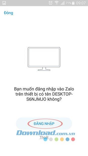 Instructions on how to log in on your computer Zalo, laptop