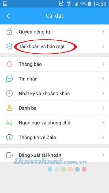 Comment déconnecter les comptes Zalo à distance sur mobile