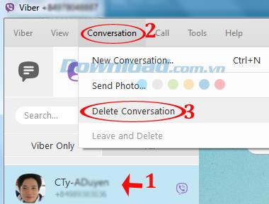 Instructions pour supprimer lhistorique de discussion Viber sur lordinateur