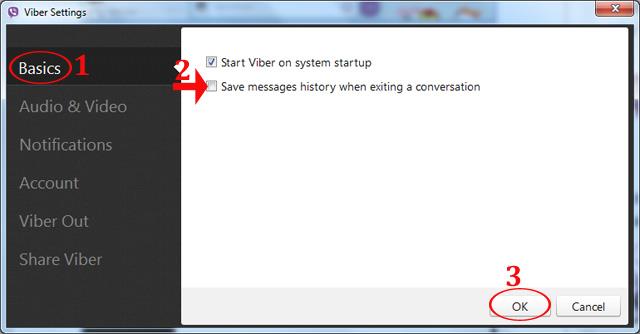 Instructions pour supprimer lhistorique de discussion Viber sur lordinateur