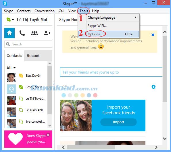 Correction dune erreur de non-réception de messages dans le groupe sur Skype