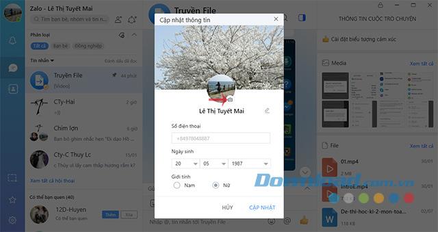 How to replace Zalo avatar on your computer