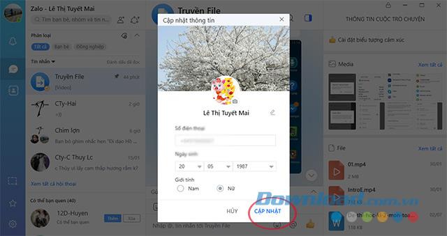 How to replace Zalo avatar on your computer