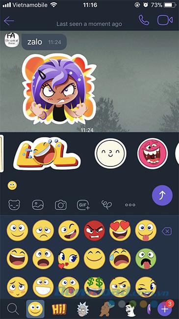 How to use the free sticker sets on Viber