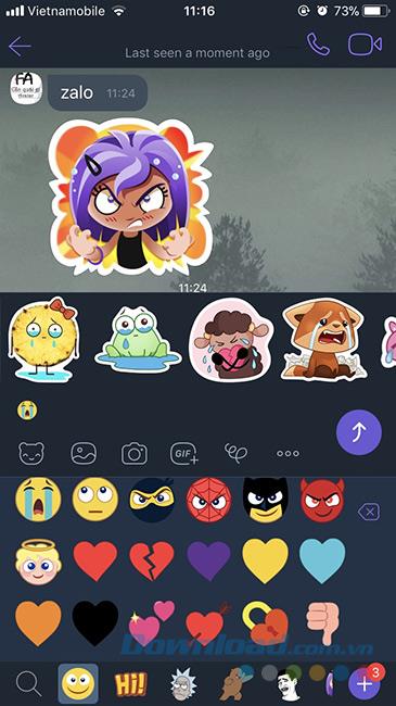 How to use the free sticker sets on Viber