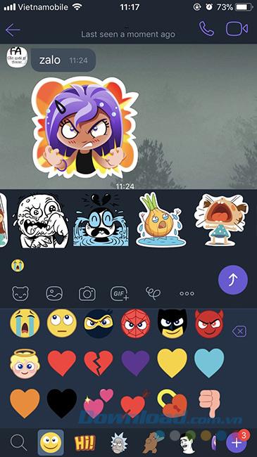 How to use the free sticker sets on Viber