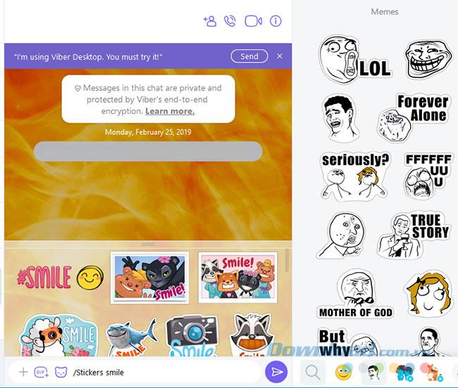 How to use the free sticker sets on Viber