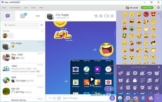 How to use the free sticker sets on Viber