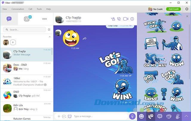 How to use the free sticker sets on Viber