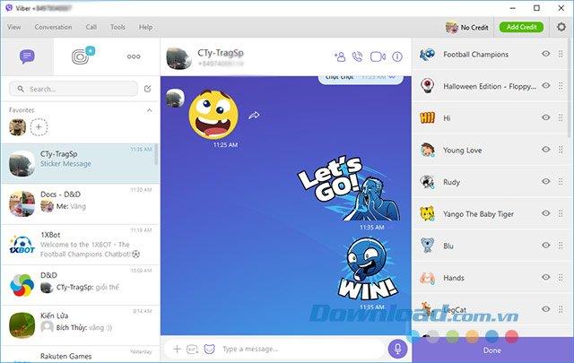 How to use the free sticker sets on Viber