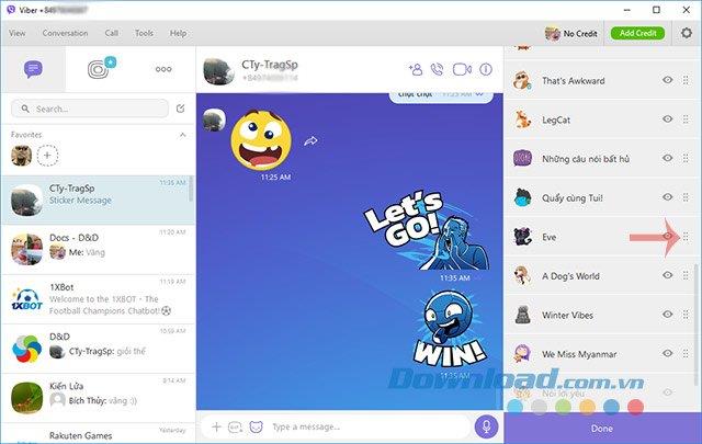 How to use the free sticker sets on Viber