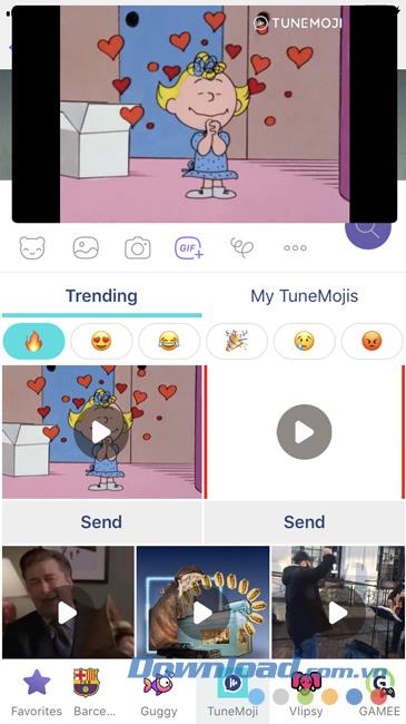 How to create GIF images with music on Viber (TuneMoji)