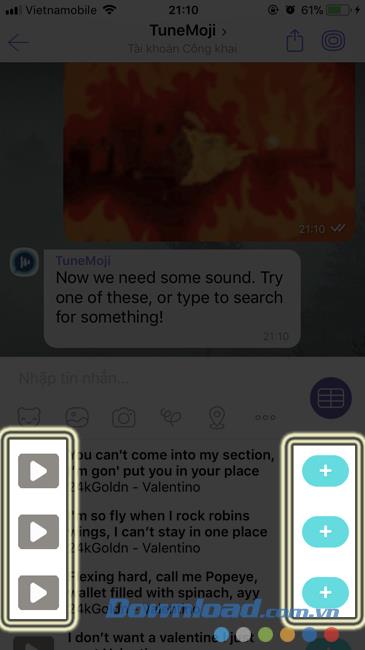 How to create GIF images with music on Viber (TuneMoji)