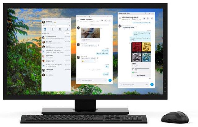 How to use window split mode on Skype