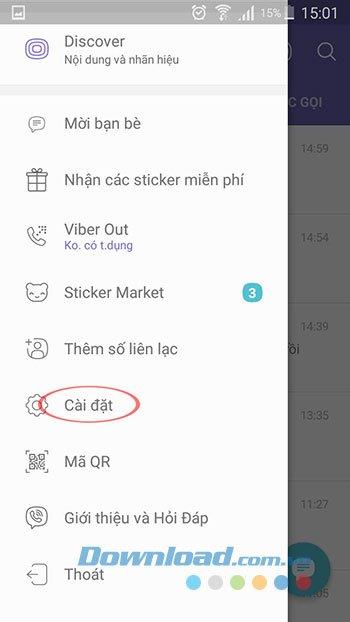 Désactivez le mode de notification, allumez lécran lorsquil y a un message Viber