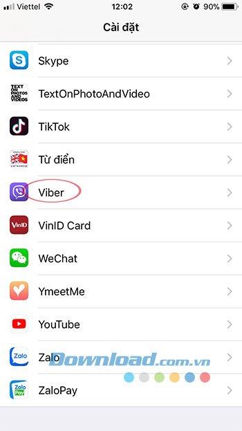 Désactivez le mode de notification, allumez lécran lorsquil y a un message Viber