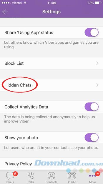 Encrypt messages, hidden chats, logout remotely on Viber 6.0