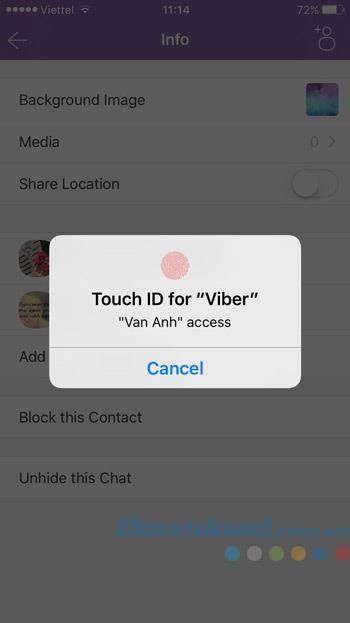 Crypter les messages, les chats cachés, se déconnecter à distance sur Viber 6.0