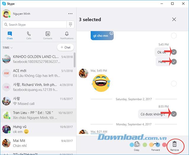 Comment supprimer les messages envoyés sur Skype