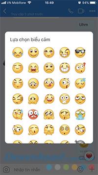 How to release emoji filled Zalo chat screen