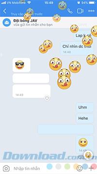 How to release emoji filled Zalo chat screen