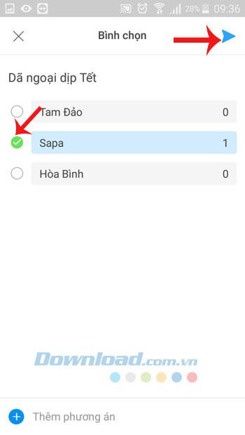 Comment créer des votes sur le téléphone Zalo