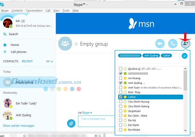 Bagaimana untuk membuat panggilan kumpulan di Skype