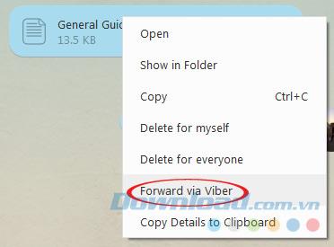 Instructions pour envoyer des fichiers via Viber sur votre ordinateur