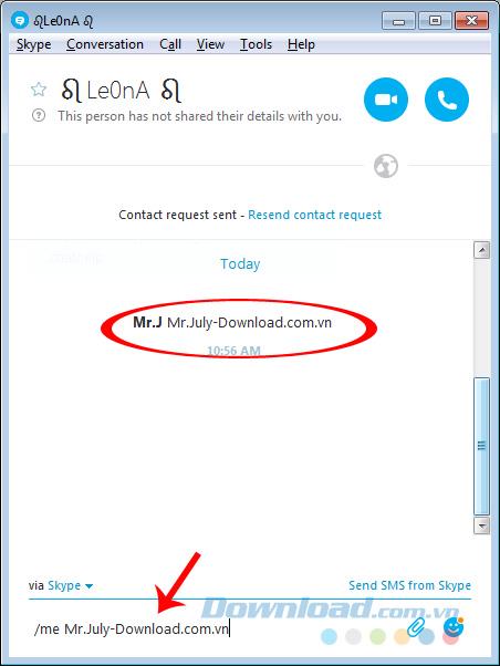 Einige Befehle, die beim Chatten über Skype verwendet werden