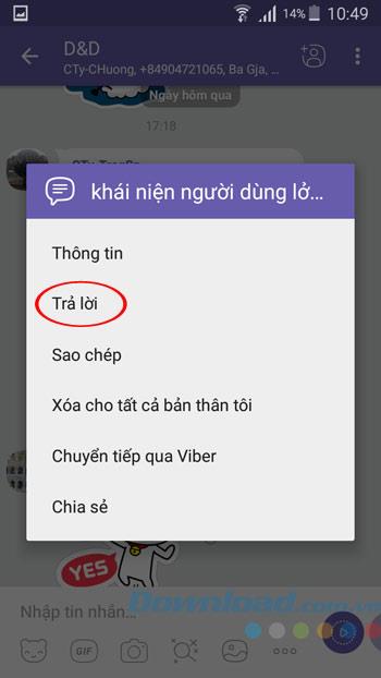 Comment répondre aux messages dans le groupe de discussion Viber