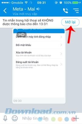 Comment bloquer les notifications de chat Zalo