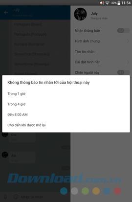 Cara memblokir notifikasi obrolan Zalo