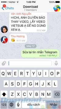 Bagaimana cara mengedit pesan yang dikirim di Telegram