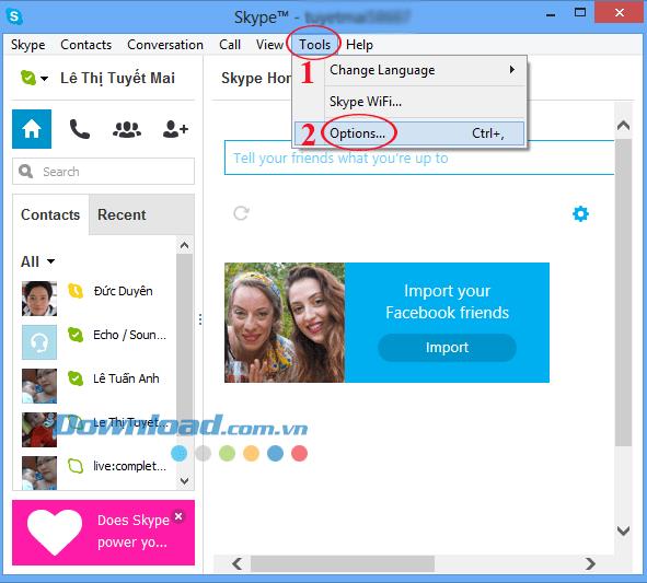 Comment masquer lentrée du message lors dune conversation sur Skype