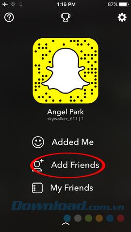 Bagaimana cara menambahkan teman di Snapchat
