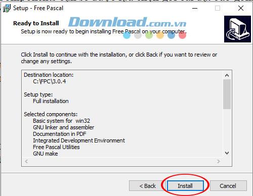 Instructions pour installer et utiliser Free Pascal