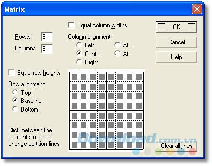 How to create charts, grids, and number lines using MathType