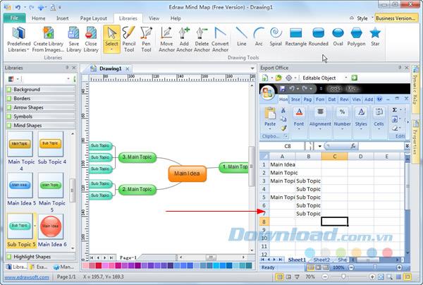 Comment exporter des diagrammes Edraw Mind Map vers MS Office?