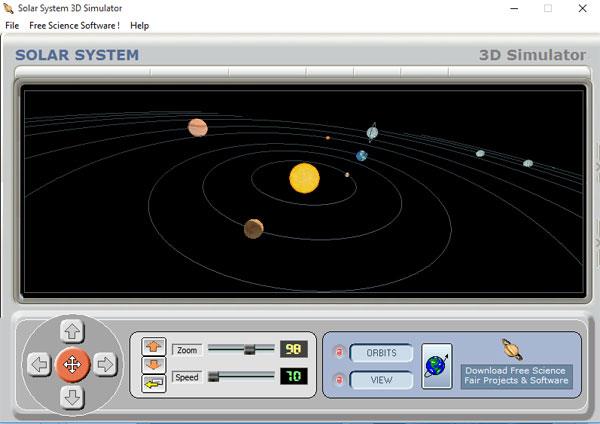 How to view Earth on Solar System 3D Simulator