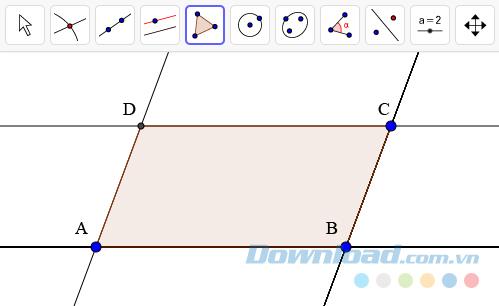 GeoGebraで基本的な平行四辺形を作成するためのガイド