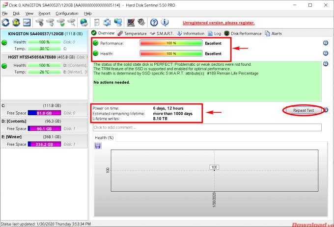 Instructions for installing and using Hard Disk Sentinel