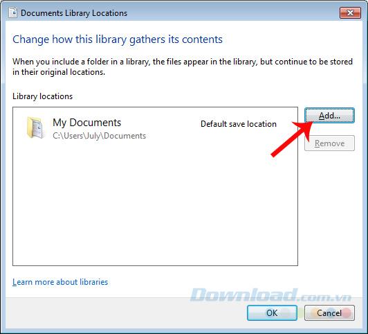 change default documents folder windows 10