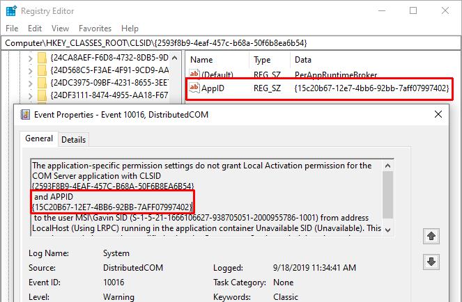 Comment réparer lerreur 10016 de DistributedCOM sur Windows 10