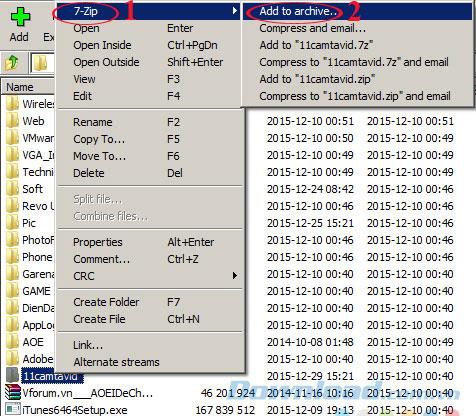 Guide to cut and join files by 7-Zip