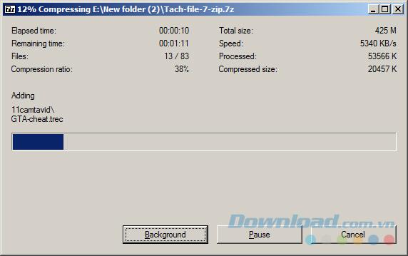 Guide to cut and join files by 7-Zip