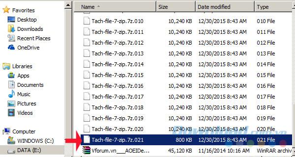 Guide to cut and join files by 7-Zip