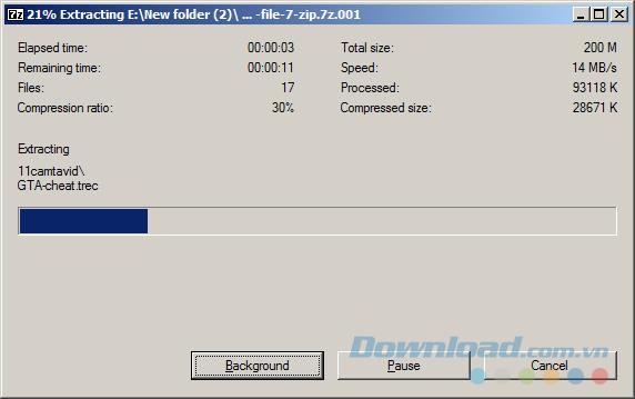 Guide to cut and join files by 7-Zip