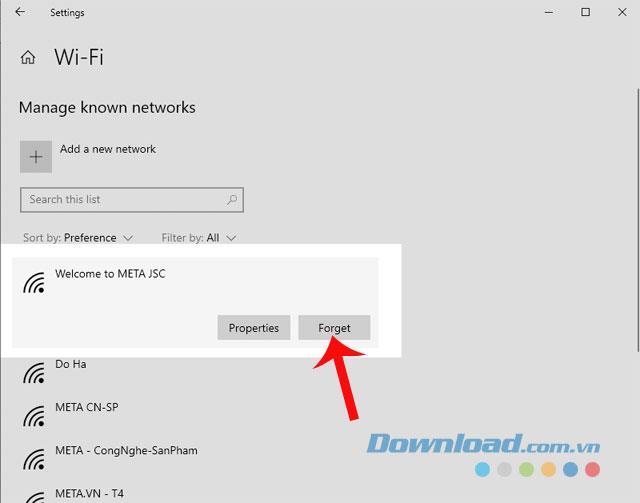 How to fix the error of not saving Wi-fi password on Windows 10
