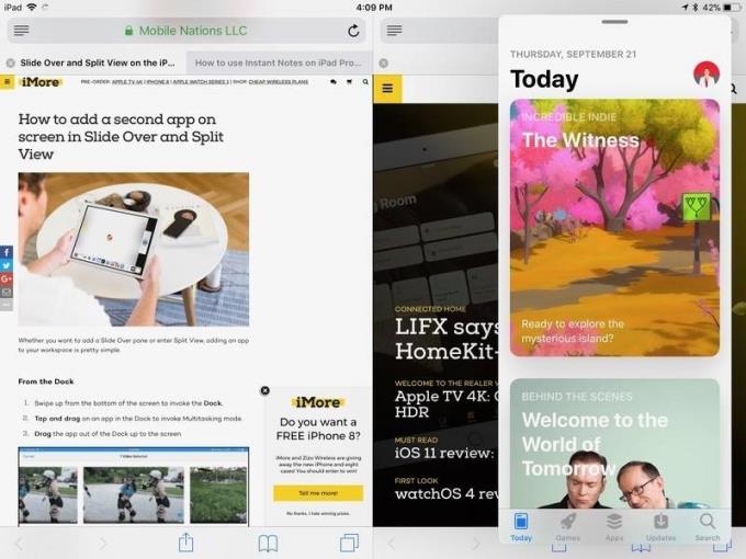 How to open two Safari windows side by side with Split View on iPad