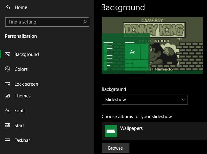 How to change the look of the Windows 10 screen interface